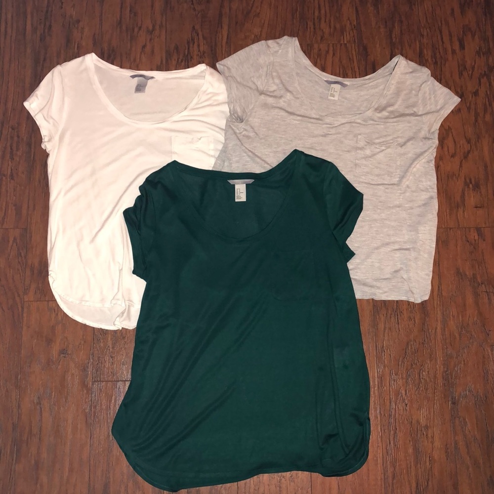Set of 3 Flowy H&M Pocket Tees